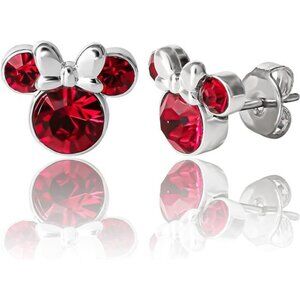 Disney Minnie Mouse or Mickey Mouse Hoop Earrings for Women Official License